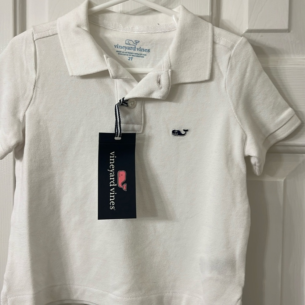 Vineyard Vines White Kids Polo Shirt